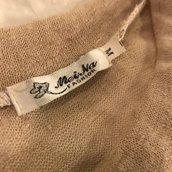 Linen hi/low batwing crew sweater - Picture 4 of 4